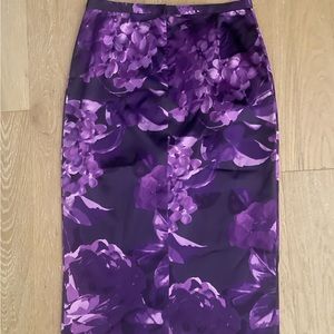 Dolce & Gabbana Purple Floral Skirt Vintage Small 40